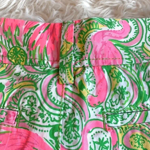 Lilly Pulitzer Pink and Green Patterned Shorts - Picture 9 of 14